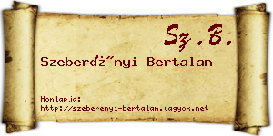 Szeberényi Bertalan névjegykártya